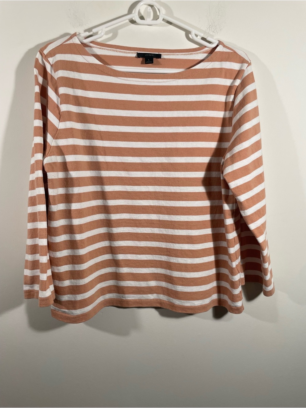 J. Crew long sleeved boxy stripe 100% cotton shirt L